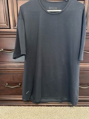 BYLT NAVY Basics Black Short Sleeve Crewneck Tee